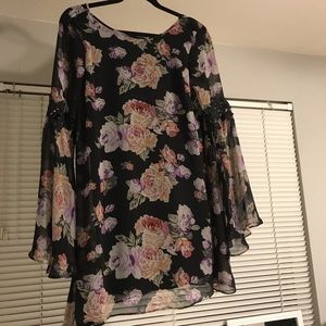 cotton candy la floral backless dress